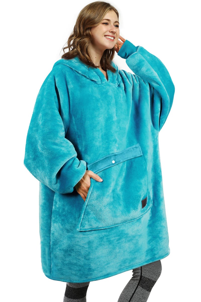 Catalonia Oversized Wearable Blanket Hoodie Sweatshirt, Comfortable Sherpa Lounging Pullover for Adults Men Women Teenagers Wife Girlfriend Gift - Image 1